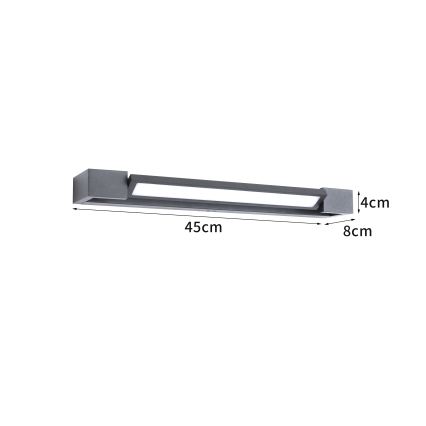 Brilagi - LED-spiegelverlichting voor de badkamer AQUA LINE LED/12W/230V 45 cm IP44 antraciet CRI 90