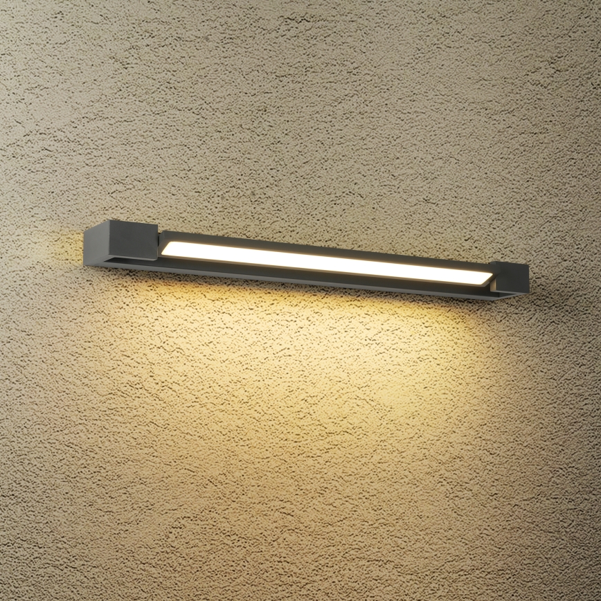 Brilagi - LED-spiegelverlichting voor de badkamer AQUA LINE LED/18W/230V 60 cm IP44 antraciet CRI 90