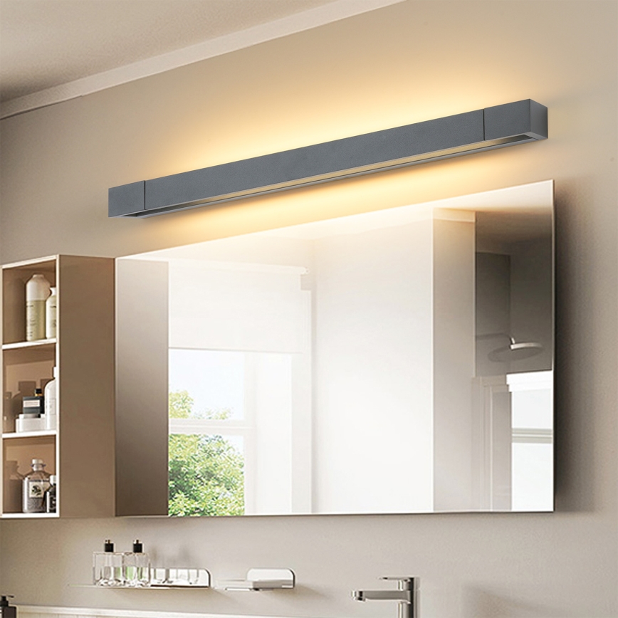 Brilagi - LED-spiegelverlichting voor de badkamer AQUA LINE LED/18W/230V 60 cm IP44 antraciet CRI 90