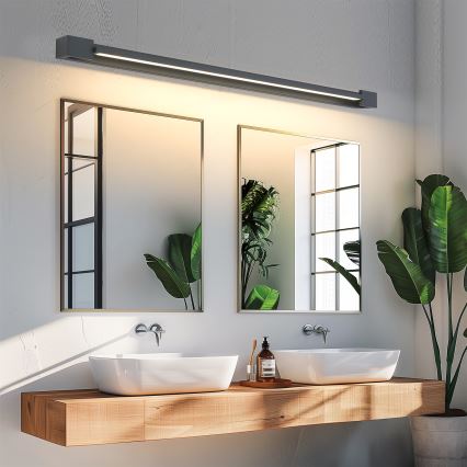 Brilagi - LED-spiegelverlichting voor de badkamer AQUA LINE LED/36W/230V 120 cm IP44 antraciet CRI 90