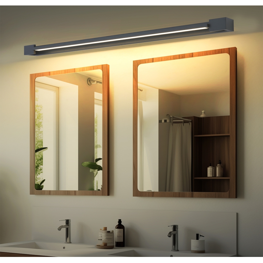 Brilagi - LED-spiegelverlichting voor de badkamer AQUA LINE LED/36W/230V 120 cm IP44 antraciet CRI 90