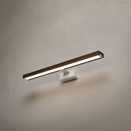 Brilagi - LED-badkamerverlichting voor spiegel WOODY MIRROR 3-in-1 LED/12W/230V 60 cm IP44 wit/eiken-walnoot