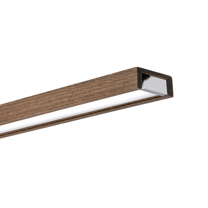 BRILAGI - LED-spiegelverlichting voor de badkamer WOODY MIRROR 3v1 LED/15W/230V 80 cm IP44 glanzend chroom/eik walnoot