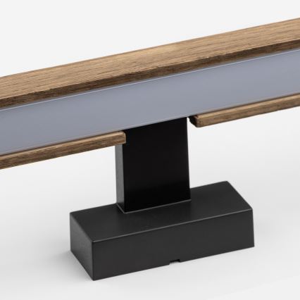 Brilagi - LED Badkamerverlichting voor spiegel WOODY MIRROR LED/8W/230V 40 cm IP44 eiken walnoot/zwart