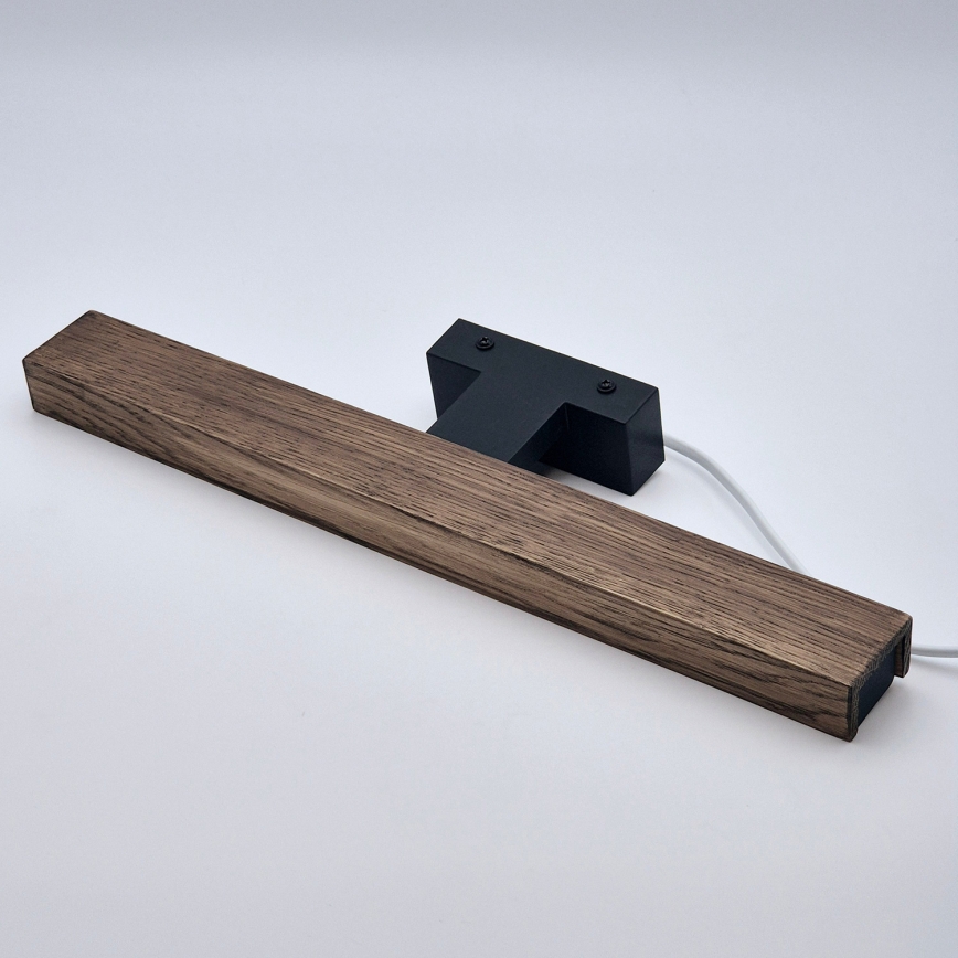 Brilagi - LED Badkamerverlichting voor spiegel WOODY MIRROR LED/8W/230V 40 cm IP44 eiken walnoot/zwart