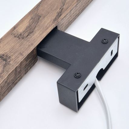 Brilagi - LED Badkamerverlichting voor spiegel WOODY MIRROR LED/8W/230V 40 cm IP44 eiken walnoot/zwart