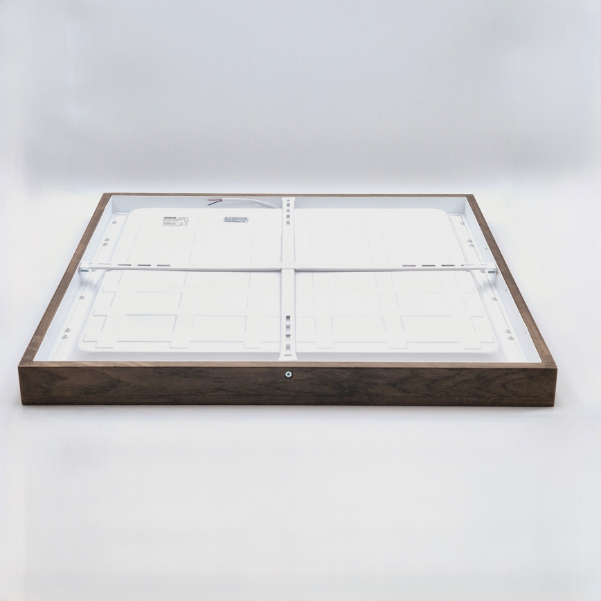 Brilagi - LED Plafondlamp WOODY FRAME LED/50W/230V 60x60 cm IP44 notenhout