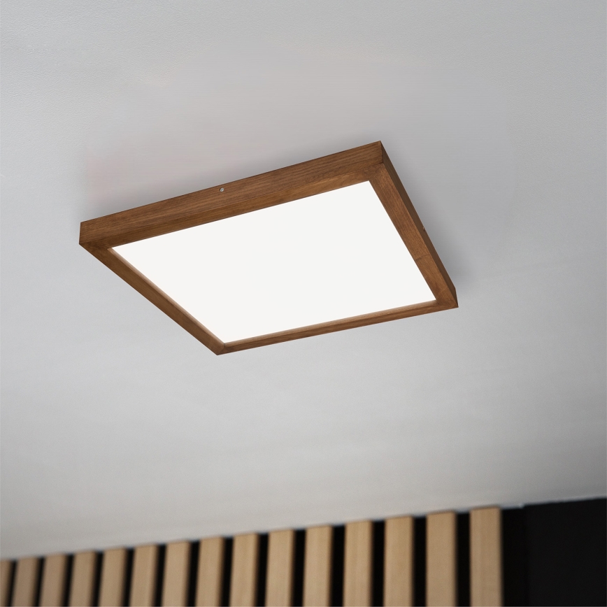 Brilagi - LED Plafondlamp voor de badkamer WOODY FRAME LED/50W/230V 60x60 cm IP44 eiken kers
