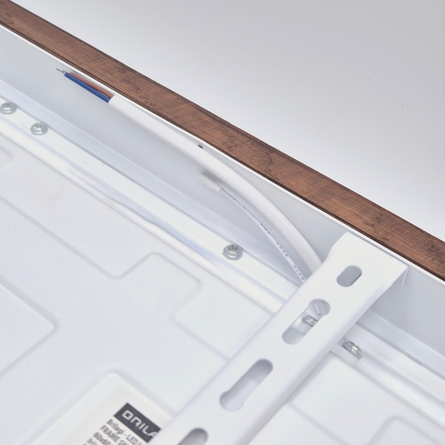 Brilagi - LED Plafondlamp voor de badkamer WOODY FRAME LED/50W/230V 60x60 cm IP44 eiken kers