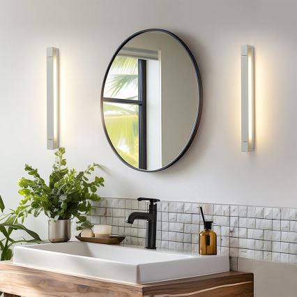Brilagi - LED-badkamerspiegelverlichting AQUA LINE LED/18W/230V 60 cm IP44 mat chroom CRI 90
