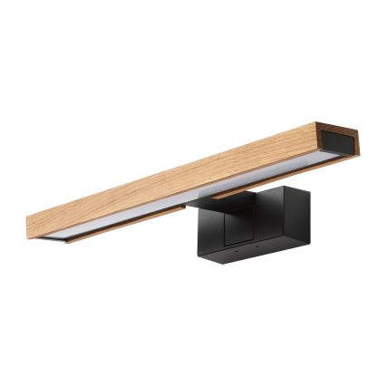 Brilagi - LED-verlichting voor badkamerspiegel 3-in-1 WOODY MIRROR LED/8W/230V IP44 zwart/eik
