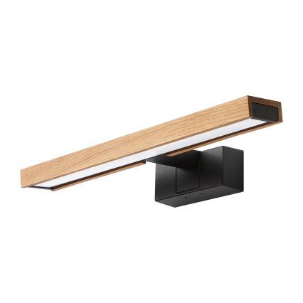Brilagi - LED-verlichting voor badkamerspiegel 3-in-1 WOODY MIRROR LED/8W/230V IP44 zwart/eik