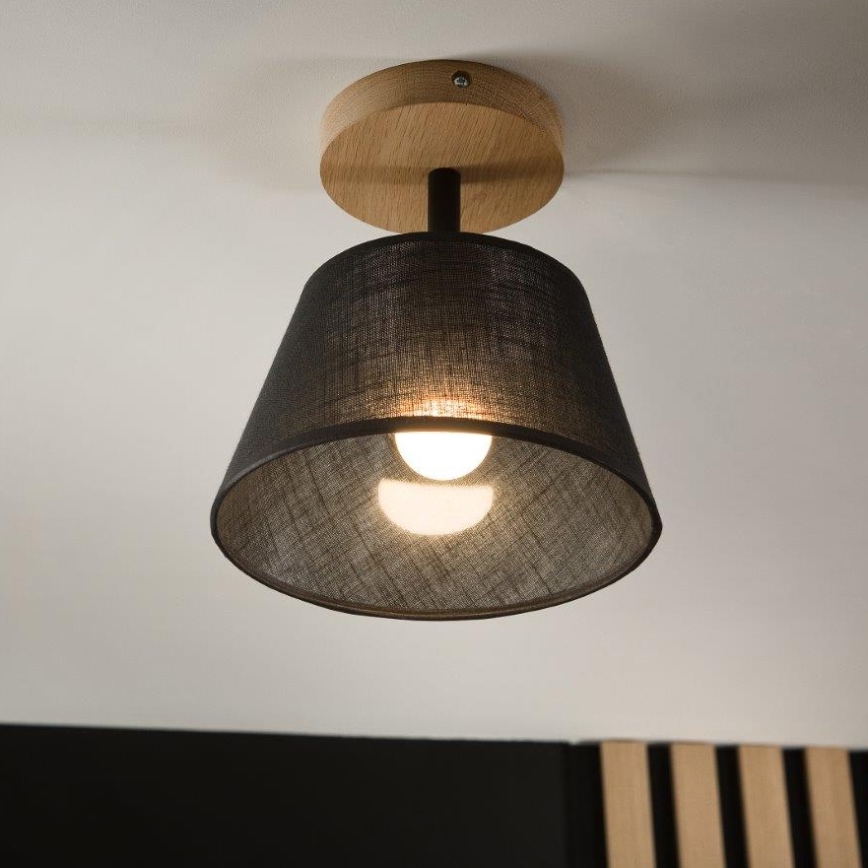Brilagi - LED  Bevestigde hanglamp ANTHONY 1xE14/60W/230V eiken/zwart