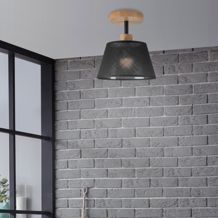 Brilagi - LED  Bevestigde hanglamp ANTHONY 1xE14/60W/230V eiken/zwart