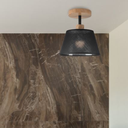 Brilagi - LED  Bevestigde hanglamp ANTHONY 1xE14/60W/230V eiken/zwart