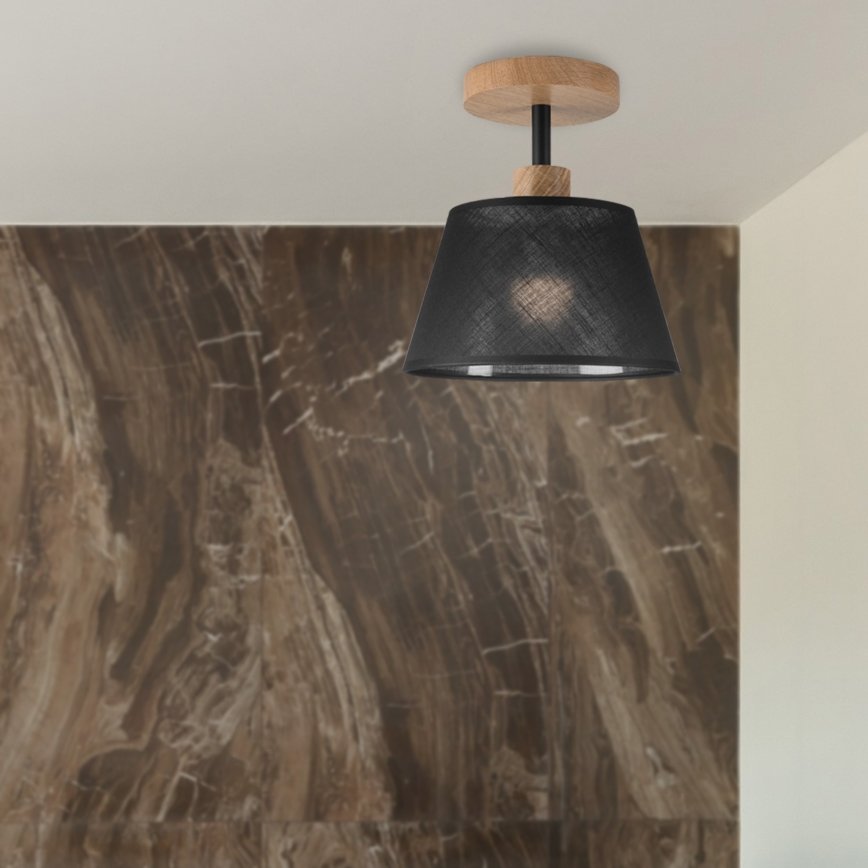 Brilagi - LED  Bevestigde hanglamp ANTHONY 1xE14/60W/230V eiken/zwart
