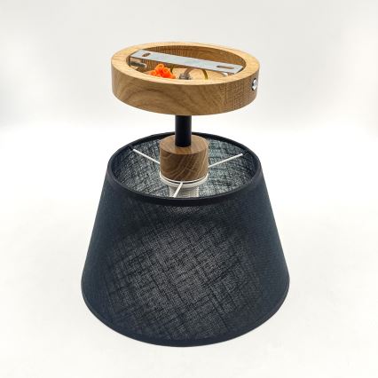 Brilagi - LED  Bevestigde hanglamp ANTHONY 1xE14/60W/230V eiken/zwart