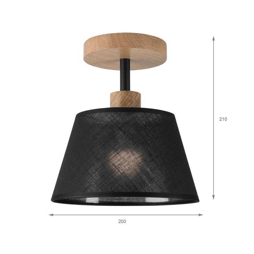 Brilagi - LED  Bevestigde hanglamp ANTHONY 1xE14/60W/230V eiken/zwart