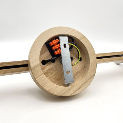 Brilagi - LED  Bevestigde hanglamp ANTHONY 3xE14/40W/230V eiken/bruin