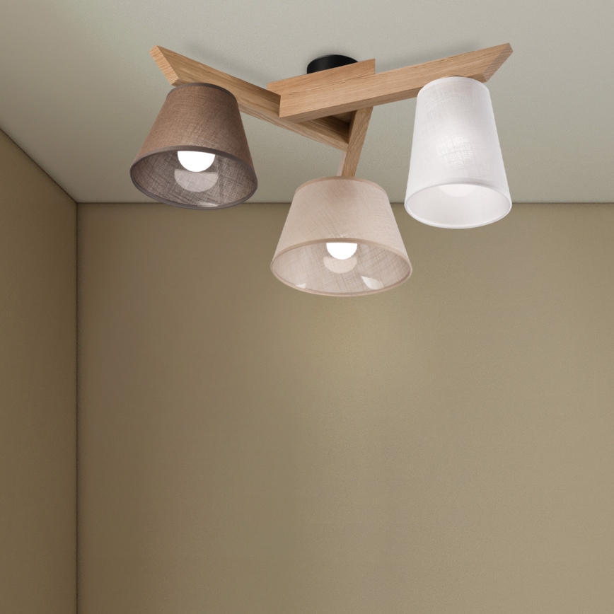 Brilagi - LED  Bevestigde hanglamp ANTHONY 3xE14/40W/230V eiken