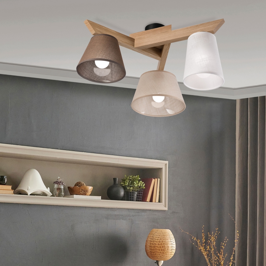 Brilagi - LED  Bevestigde hanglamp ANTHONY 3xE14/40W/230V eiken