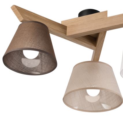 Brilagi - LED  Bevestigde hanglamp ANTHONY 3xE14/40W/230V eiken