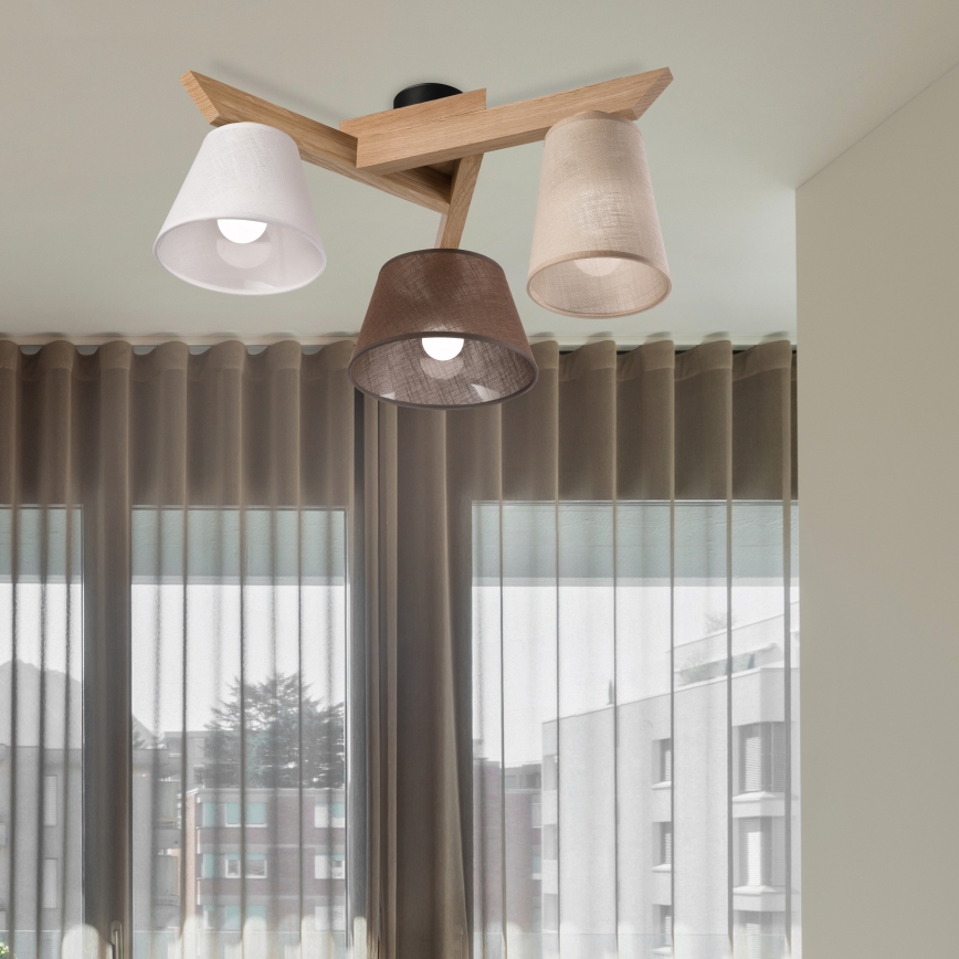 Brilagi - LED  Bevestigde hanglamp ANTHONY 3xE14/40W/230V eiken