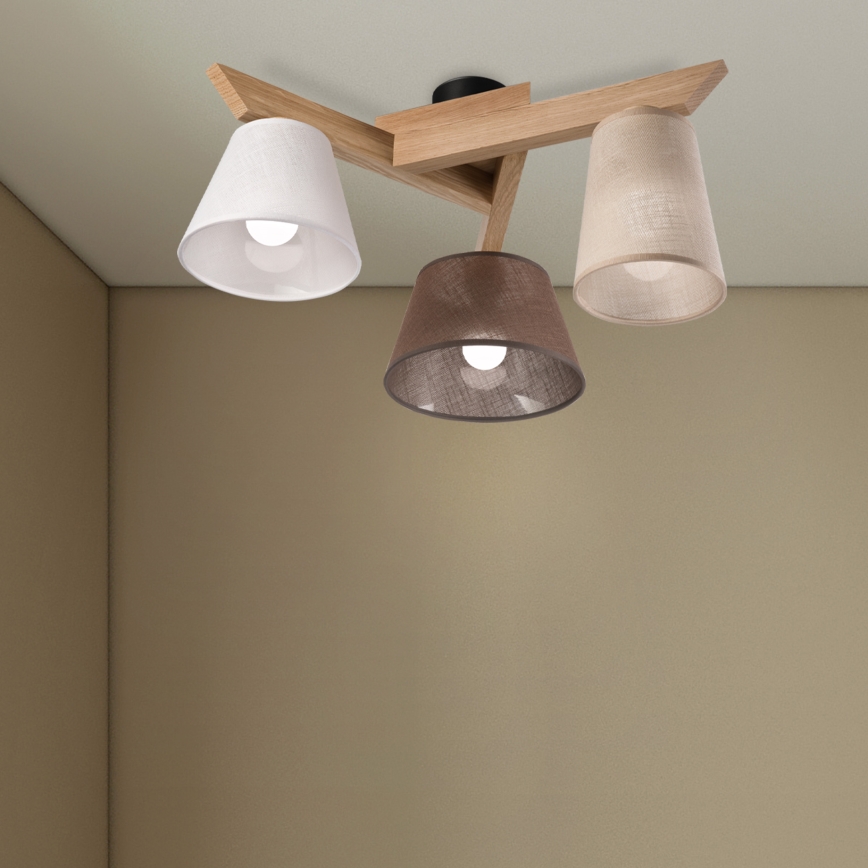 Brilagi - LED  Bevestigde hanglamp ANTHONY 3xE14/40W/230V eiken