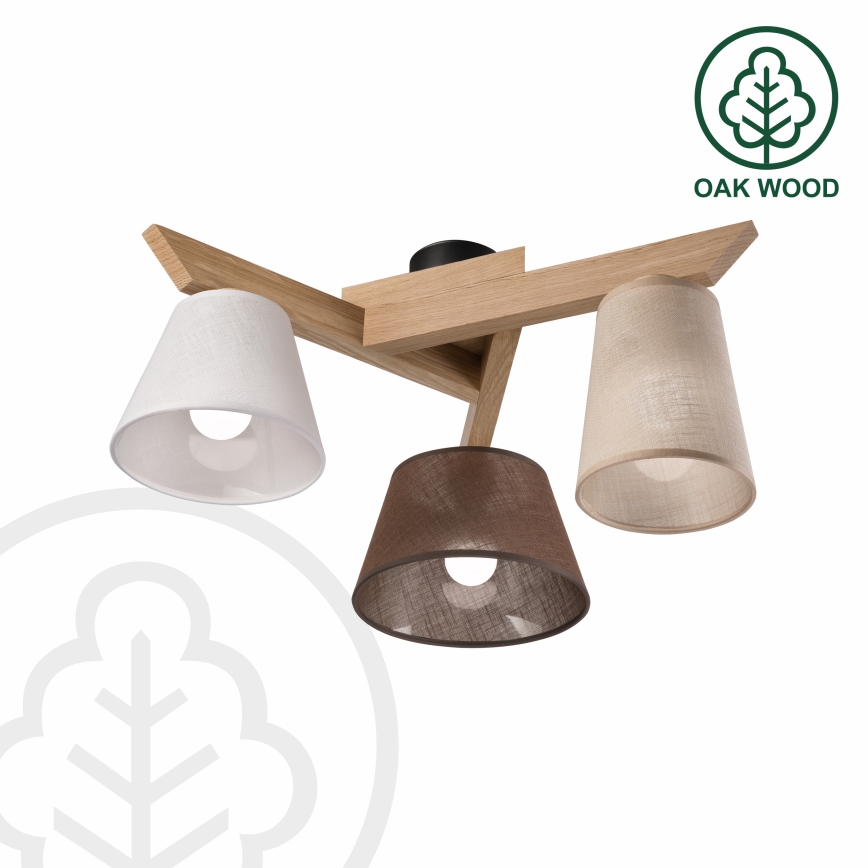 Brilagi - LED  Bevestigde hanglamp ANTHONY 3xE14/40W/230V eiken