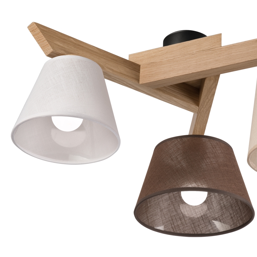 Brilagi - LED  Bevestigde hanglamp ANTHONY 3xE14/40W/230V eiken
