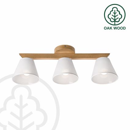 Brilagi - LED  Bevestigde hanglamp ANTHONY 3xE14/40W/230V eiken/wit