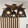 Brilagi - LED  Bevestigde hanglamp ANTHONY 5xE14/40W/230V eiken/zwart
