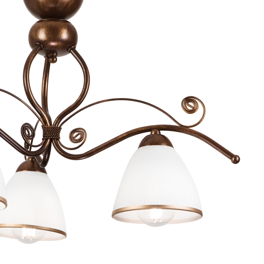Brilagi - LED Bevestigde Hanglamp ANTICO 3xE27/60W/230V brons patina