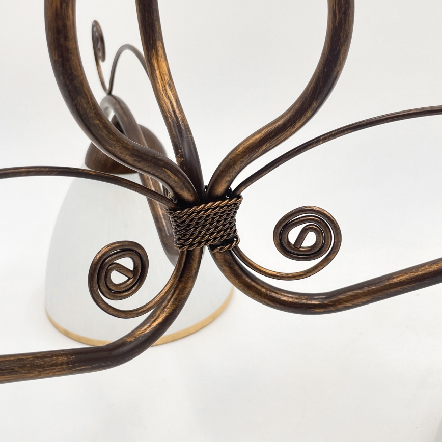 Brilagi - LED Bevestigde Hanglamp ANTICO 3xE27/60W/230V brons patina