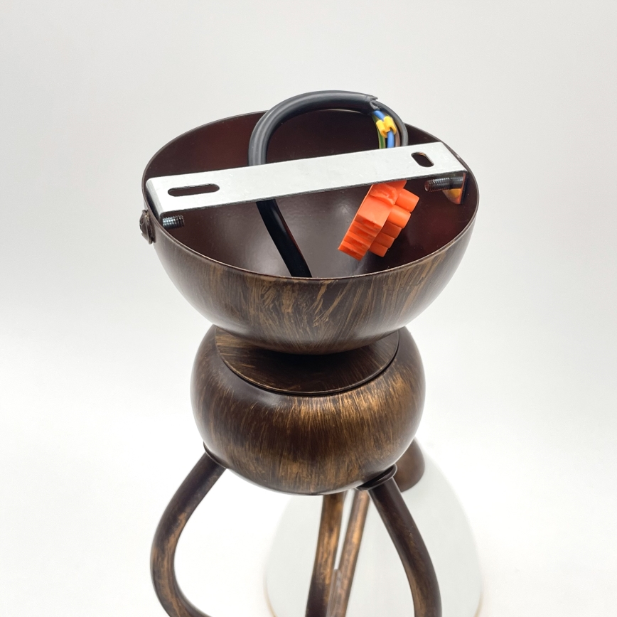 Brilagi - LED Bevestigde Hanglamp ANTICO 3xE27/60W/230V brons patina