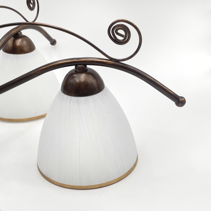 Brilagi - LED Bevestigde Hanglamp ANTICO 5xE27/60W/230V brons patina