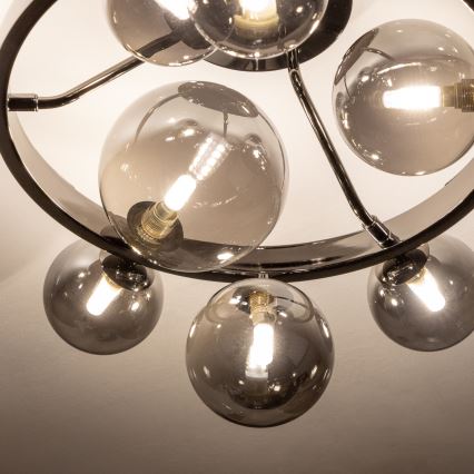 Brilagi - LED Bevestigde Hanglamp MILLA 10xG9/3W/230V glanzend chroom/gerookt