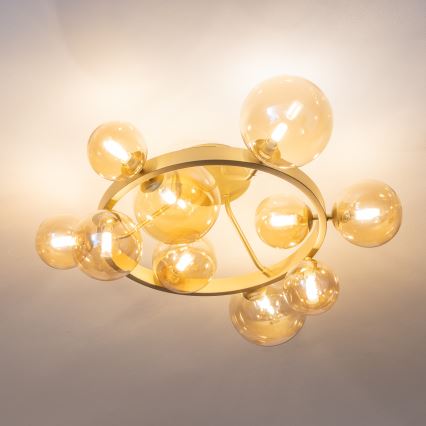 Brilagi - LED Bevestigde Hanglamp MILLA 10xG9/3W/230V goud