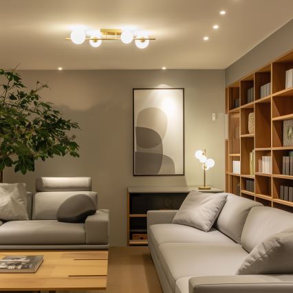 Brilagi - LED Bevestigde Hanglamp MILLA 4xG9/3W/230V goud/wit