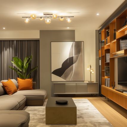 Brilagi - LED Bevestigde Hanglamp MILLA 7xG9/3W/230V glanzend chroom/goud