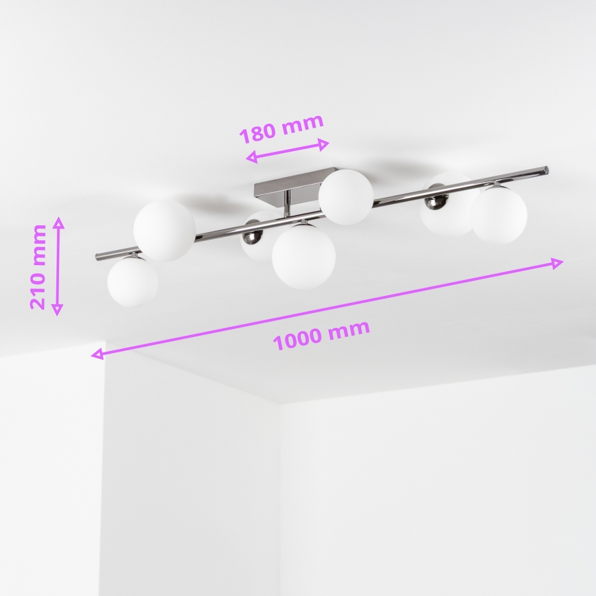 Brilagi - LED Bevestigde Hanglamp MILLA 7xG9/3W/230V glanzend chroom/wit