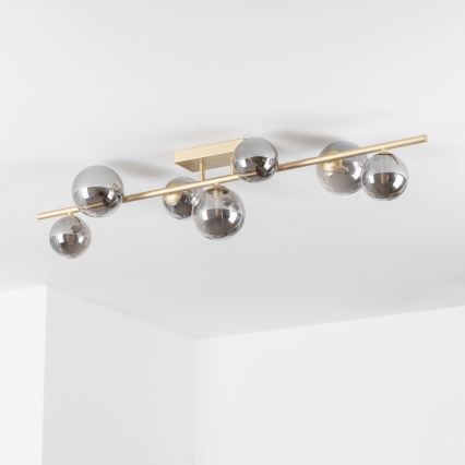 Brilagi - LED Bevestigde Hanglamp MILLA 7xG9/3W/230V goud/gerookt