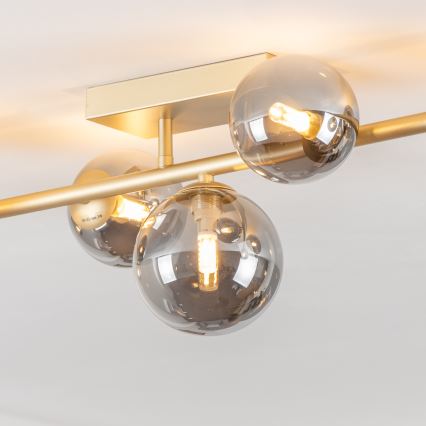 Brilagi - LED Bevestigde Hanglamp MILLA 7xG9/3W/230V goud/gerookt