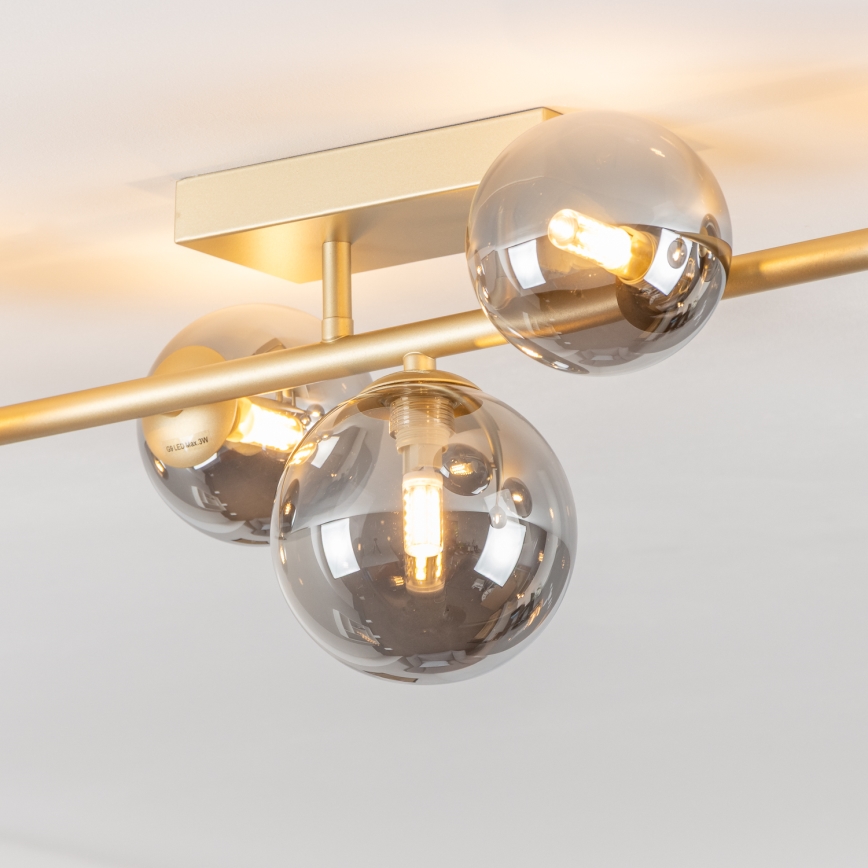 Brilagi - LED Bevestigde Hanglamp MILLA 7xG9/3W/230V goud/gerookt