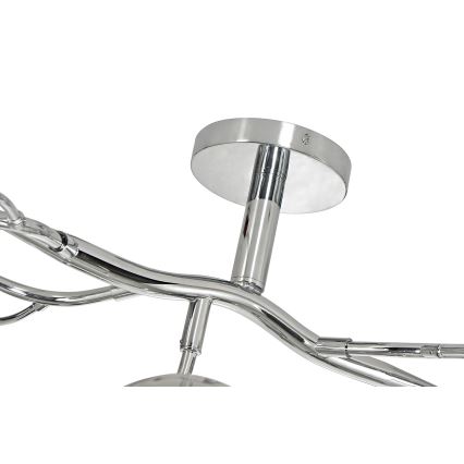 Brilagi - LED Bevestigde Hanglamp MISTEL 15xG9/3W/230V glanzend chroom/gerookt
