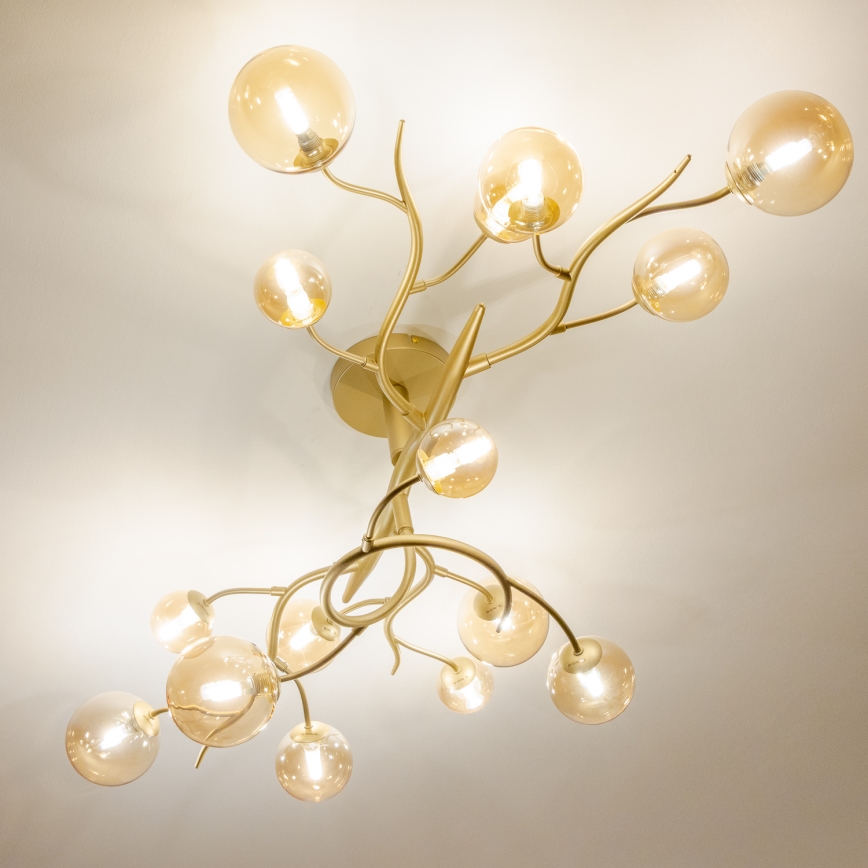 Brilagi - LED Bevestigde Hanglamp MISTEL 15xG9/3W/230V goud