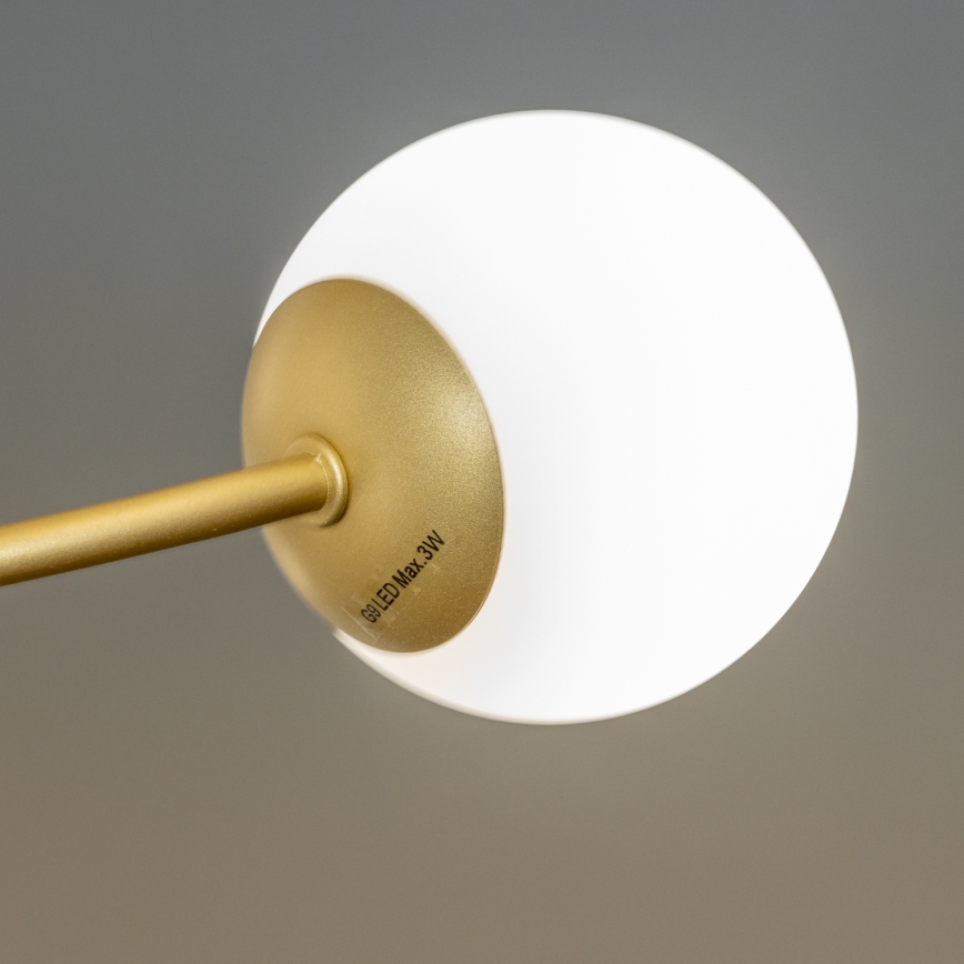 Brilagi - LED Bevestigde Hanglamp MISTEL 15xG9/3W/230V goud/wit