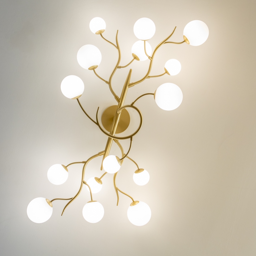 Brilagi - LED Bevestigde Hanglamp MISTEL 15xG9/3W/230V goud/wit