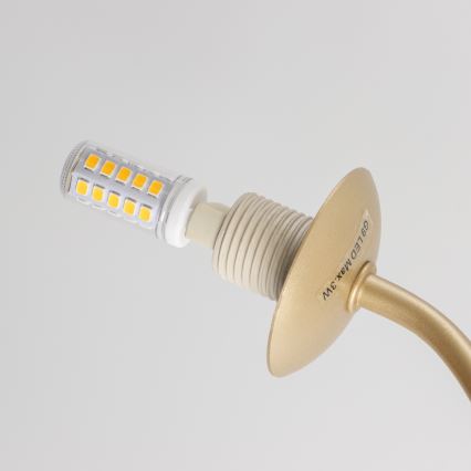 Brilagi - LED Bevestigde Hanglamp MISTEL 15xG9/3W/230V goud/wit