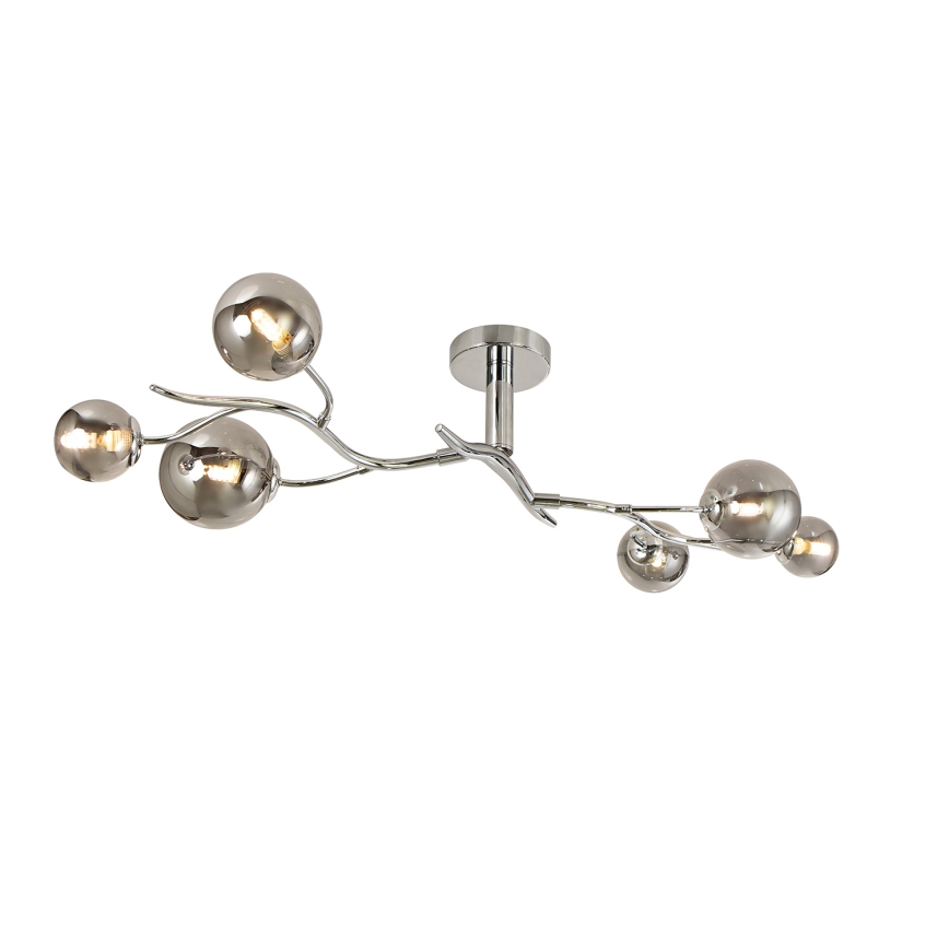 Brilagi - LED Bevestigde Hanglamp MISTEL 6xG9/3W/230V glanzend chroom/gerookt